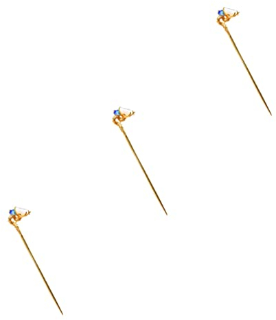 Ipetboom 3pezzi Fermaglio Per Metallo Con Design Floreale Accessorio Retrò Per Donne e Ragazze Bacchetta Decorativa Per Lunghi Elegante e Unico Per Eventi e Servizi Fotografici