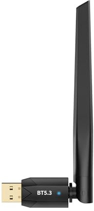 Ziquigoa Long Range Bluetooth 5.3 USB Adapter for PC, 492FT Plug and Play Wireless Transmitter Dongle for Windows 11/10/8.1/7, Pair W/Bluetooth Headset Headphones Speaker Mouse Keyboard