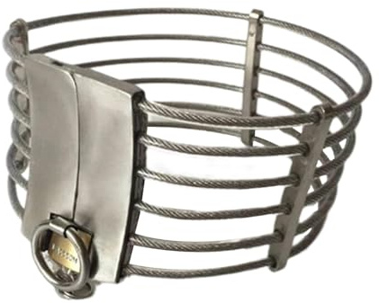 Soarvlorfy Edelstahl Kragen Abschließbar SM Halsband Halsbänder 12cm/14cm Fesseln Sex Sklaven Halsreif Fetisch Erotik Spiele Restraint System Erwachsene Sexspielzeug für Paare,Silber,Weiblich