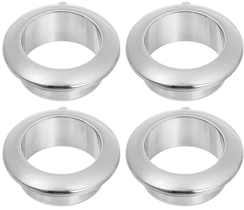 QUARKZMAN 4 Pz 0,98 Pollici (25mm) Passacavi in Nylon per Scrivania, Copertura Foro per Cavi in Plastica, Organizzatore di Cavi per Scrivania o Armadio per Computer, Argento