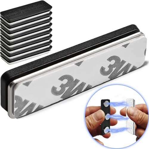 Curtain Magnets Closure- 10 Pair Magnetic Curtain Clips with Adhesive for Blackout Curtains, Curtain Clips to Hold Curtains Closed