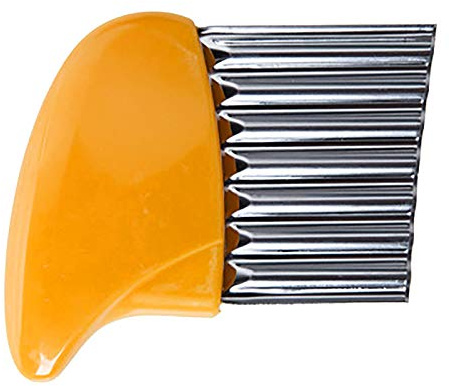 Prime Items Crinkle Cutter, Stainless Steel Potato Chipper Chip Cutter, Potato Cutter French Fries Vegetable Cutter and Fruit Slicer, Potato Spiral Cutter, Dishwasher Safe, Kitchen，Dining & Bar