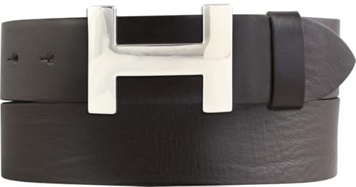BELTINGER Designer Gürtel HENRY aus Vollrindleder 4 cm | Eleganter Ledergürtel für Damen und Herren 40mm | Silber glänzend