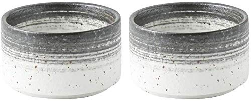 Souffle molds set of 2, perfect for muffins, cupcakes, creme brûlée or as dip bowls, oven-proof porcelain,-C