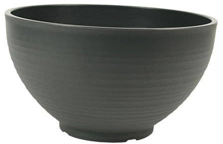 Milageto Garden Bowl Planter Water Lily Flower Pot, Flower Planting Container, Water Plant Pot, Floating Plant Pot for Windowsill Home, Dark Grey, 30cm