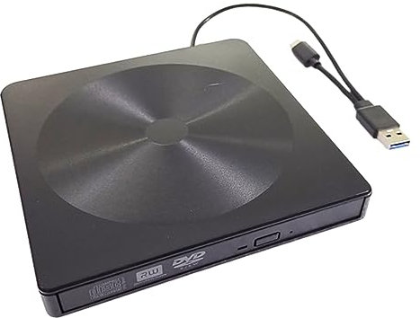 HOMSFOU Typec External Optical Drive Multifunctional Cd Dvd Drive for Laptop Usb Powered for and Notebook Use Supports High-definition Video Playback