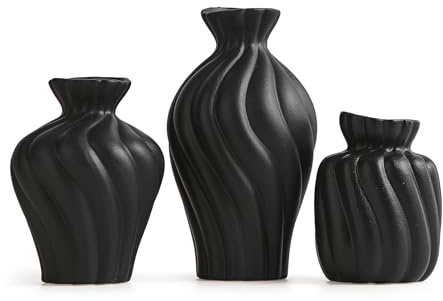 Set di 3 piccoli vasi da fiori in ceramica bianca, per la decorazione della casa, moderno vaso per erba della pampa, vasi decorativi rotondi da tavolo, centrotavola per matrimoni, soggiorno, mensola