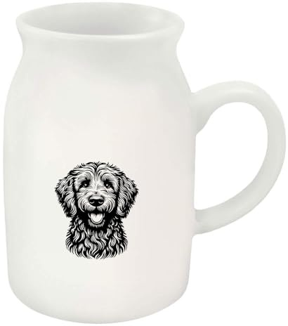 Azeeda 300ml 'Happy Goldendoodle Dog' Ceramic Milk Jug (MJ00017690)