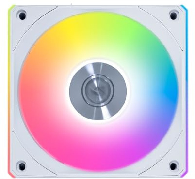 Lian Li UNI FAN CL120 – 120mm ARGB PWM Fan, White, Wireless Daisy-Chain, Controller-Free, High Static Pressure, Low Noise