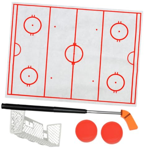 Milisten Eishockey Spielset für Drinnen mit Pucks und Zubehör Freizeitspiel für Erwachsene und Fördert Logisches und Konzentration Leicht und Tragbar