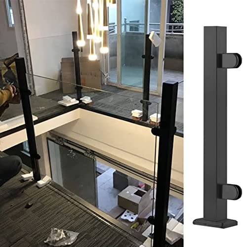 Poteaux de balustrade avec caoutchouc de verre pour sécuriser le verre, le plastique, les panneaux de bois – Idéal pour l'installation d'escaliers, de balcons, de rampes de terrasse