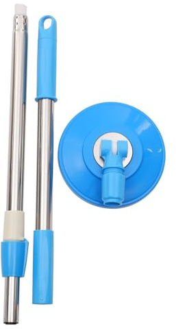 LRXIYODE Manche De Balai Rotatif En Acier Inoxydable Bleu Manche De Rechange Télescopique Poignée Pivotante à 360° Pour Nettoyage Maison Bureau Salle De Bain La Cuisine