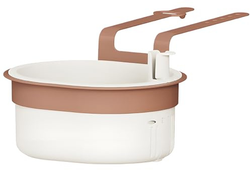 Sieb für Spülbecken, Aufhängbar Spülbecken Sieb, Multi-functional Spülbecken, Spülbeckensie mit Snap-Button, Kunststoff-Abtropfkorb für Waschen Organizer in Küche (Weiß)