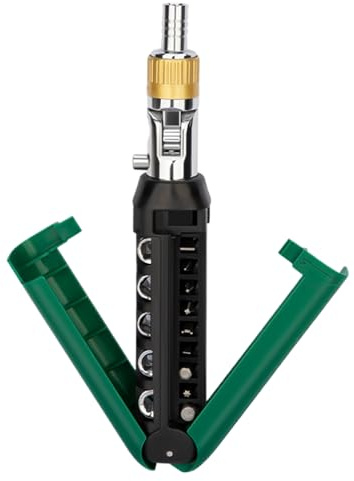 Juego de destornilladores de trinquete, destornillador giratorio de 180 grados, kit de destornilladores para puntas intercambiables, para garaje, oficina, trabajo, muebles, electrodomésticos