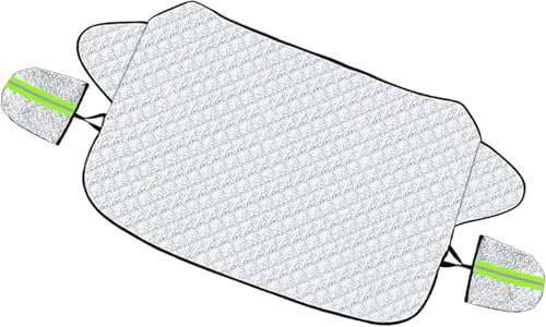 Aimisite Car Windscreen Cover for Winter, Foldable Car Windscreen Frost Snow Ice Sun Protector Covers Windscreen Magnetic Cover Protector Anti -Icer Dust UV with Two Mirror Covers