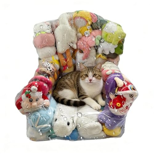 Generico para saco de peluche para animales de peluche – Silla transparente para juguetes – de peluche de gran capacidad, organizador para asientos en el suelo
