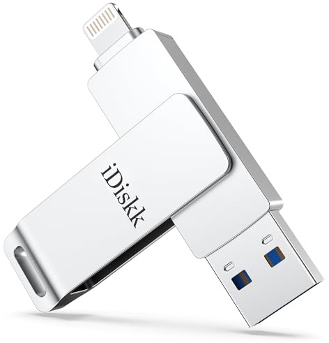 iDiskk Clé USB externe certifiée MFi pour iPhone 256 Go