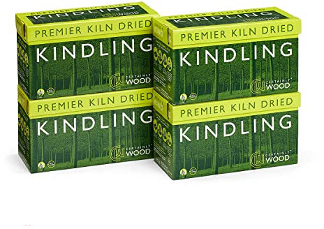 Certainly Wood Kindling - Kiln Dried Natural Firelighters for Woodburning Stove Open Fire Bbq Pizza Oven Fireplace Chimenea Barbecue Firepit - 2.5kg Firewood Sticks for Lighting Hard Log Charcoal Coal