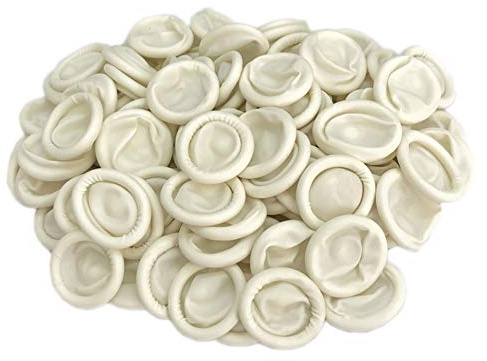 Lansonee 125 Pcs Latex Finger Cots, Disposable Anti-Static White Finger Sleeves, Protective Gloves for Electronics Repair, Crafting, Injuries & Laboratory Use