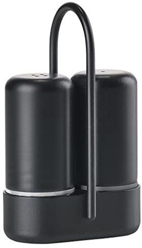 Zone Denmark Singles Salz und Pfefferstreuer, Salz- und Pfeffer-Set, 6,5 x 3,3 x 8,9 cm, Schwarz