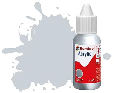Humbrol Model Paint - DB0056 No 56 Aluminium - Metallic (14ml), Acrylic Paints for Models, Plastic, Metal, Wood, Glass, Ceramics and More, Acrylic Touch Up Paint - Hobby Paint Bottle for Craft Kits