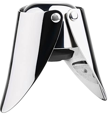 Zone Denmark Rocks Champagne Stopper, Polished Stainless Steel