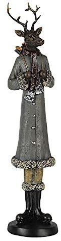 Clayre & Eef Dekoration Hirsch Mehrfarbig 9x8x36 cm 6PR4619