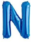 100cm blau Folienballon Buchstabe N