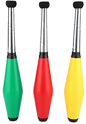plplaaoo Jonglierkeulen 3er Set Ultraleicht Training Jongleur Professionelle Zirkus ungiftig Jonglier Clubs Outdoor Jonglierstab Zubehör Kinder und Erwachsene Spielen Spielzeug für Requisiten Sch