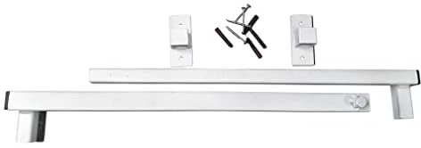 Adjustable door barricade in white Home security