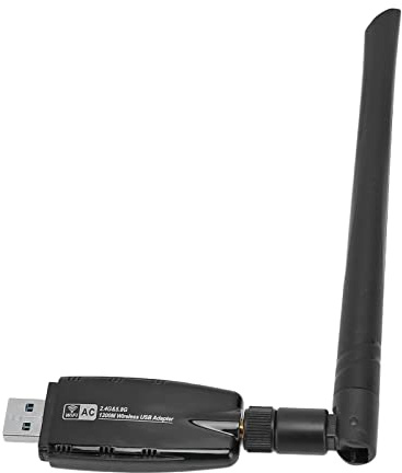 Hosie Tarjeta de Red Inalámbrica, Adaptador WiFi USB Inalámbrico Tecnología 11AC 1200Mbps para Computadora
