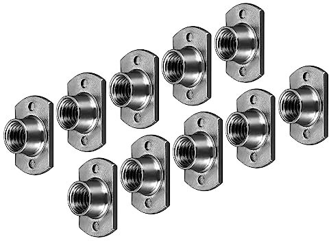 QUARKZMAN M8 Soldar Tuercas x 25uds Carbono Acero Soldar Centro Agujero Pestaña Soldar Tuerca 2 Proyección para Muebles, Maquinaria, [Gris]