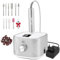 Kredioo Torno para Uñas Profesional 35000 RPM, Pulidor Uñas, Lima Electrica, Nail Drill, Set Manicura y Pedicura Electrico, Kit 11 Fresas Brocas, LED Tátil, Quitar Acrílico Gel/Esmalte/Callos, Plata