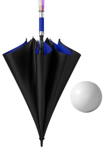 ULTRAWAVE Parapluie Parapluie de pluie Parapluie LED 8 Bone Business Parapluie droit Parapluie de golf avec lampe de poche Parapluie à long manche Parapluies pour la Pluie (Color : Blue)