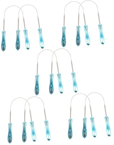 Angoily 10pezzi Raschietti Per Lingua Acciaio Inossidabile U-shaped Strumenti Per Pulizia Linguale Rimozione Alitosi e Igiene Orale Confezione Da Opp