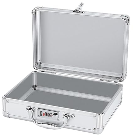 LOVIVER Aluminium-Aufbewahrungskoffer, Aluminium-Koffer, tragbarer Reisekoffer, Aluminium-Werkzeugkoffer für professionelle Reparaturbetriebe, Passwort S