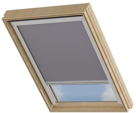 Cocoon Dachfenster Verdunkelung M08 - Kompatibel mit VELUX Dachfenstern - Dachfenster Rollo mit Hitzeschutz - Einfache Montage - Grau