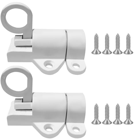 2/4 Pièces Verrou Porte à Rebond, Loquets à Ressort en Aluminium, Serrure Coulissants Automatique avec Vis de Montage pour Placards, Portail, Fenêtre, Armoire, Clôture