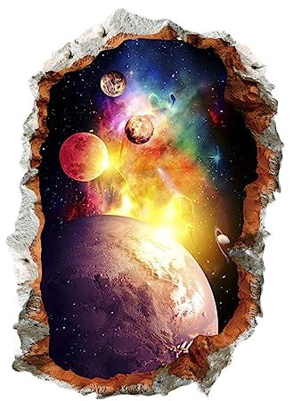 BESTonZON Planet Wandaufkleber 3d Kreatives Für Schlafzimmer Wohnzimmer Jungen- Und Mädchenzimmer