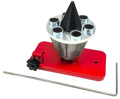 LAMBIS 42-047 Équilibreur de lame de tondeuse à gazon pour de nombreux types de lames de tondeuse à gazon Support mural magnétique Rouge