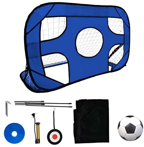 Kapler Fußballtor Kinder Garten Set: 3 in 1 Pop-Up Fussballtore mit Torwand und Ball Outdoor Spielzeug Mini Torwandtrainer Faltbar 120x75x75 cm Stabil mit Erdnägeln