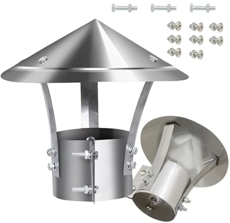 Comignolo Cappello, Fumaiolo Comignolo Cappello, Tappo Antipioggia Per Camino, Cappello Terminale Antipioggia, Per Condotti Di Stufe E Camini(160 mm/6.3 in)