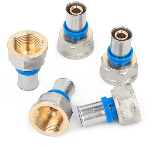 LTWFITTING Pressfitting mit 3/4 IG/Innengewinde für Rohr 16mm für Trinkwasser geeignet (5 Stück)
