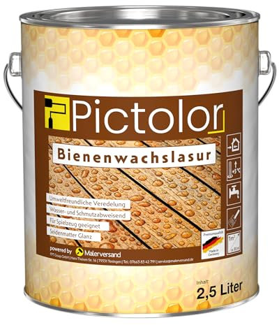 Pictolor® Bienenwachslasur 2,5 Liter (Nussbaum)