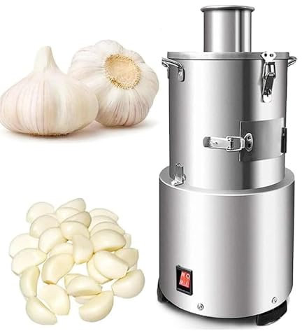 Pelador de ajos eléctrico de 200W, máquina separadora de ajos de acero inoxidable, peladora de dientes de ajo para pelar ajo seco, para cocinas comerciales, restaurantes y hogares,110V