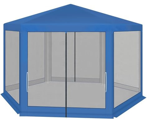 Car awning Outdoor Garden Gazebo With Mosquito Net 3.8x3.3m Hexagon Outdoor Pergola Party Tent Mesh Side Walls Carport Tent