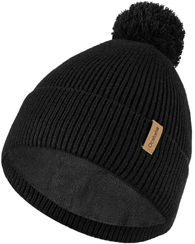 Ocatoma Beanie mütze,Winter Warme Strickmütze für Herren Damen | Fleece Gefüttert Dehnbare Weiche Wintermütze,Außenbereich Unisex Geschenke für Männer Frauen