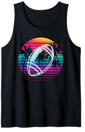 Retro Playa Palma Fútbol Americano Futbolista Camiseta sin Mangas