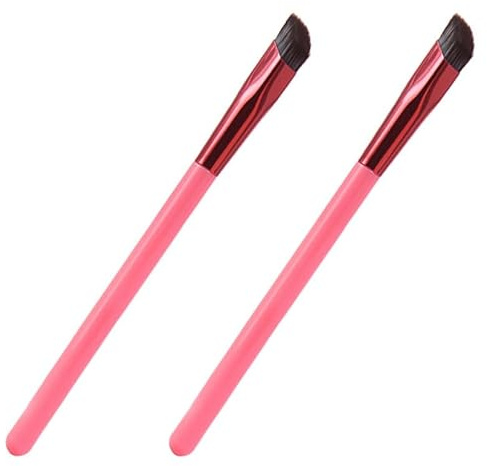 Healeved Augenbrauenpinsel Set 2Er Abgewinkelter Augenbrauenpinsel Für Augenbrauen Und Lidschatten Dünner Für Frauen Und Mädchen 15.00 Cm Für Zuhause Und Professionellen Gebrauch