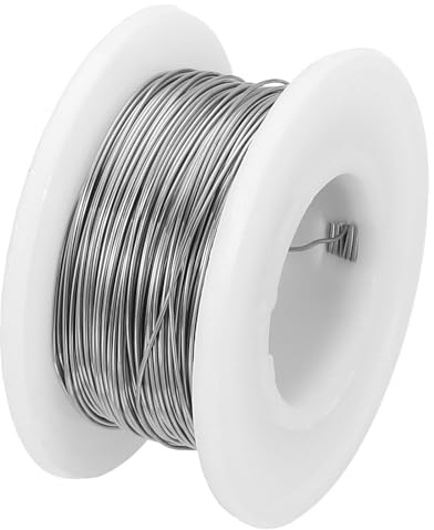QUARKZMAN Hilo Resistivo De Calentamiento De 98 FT Nicrom 0.4mm Calibre 26 | Para Enrollar Elemento De Calentamiento En Espiral Para Electrodomésticos Industria Materiales